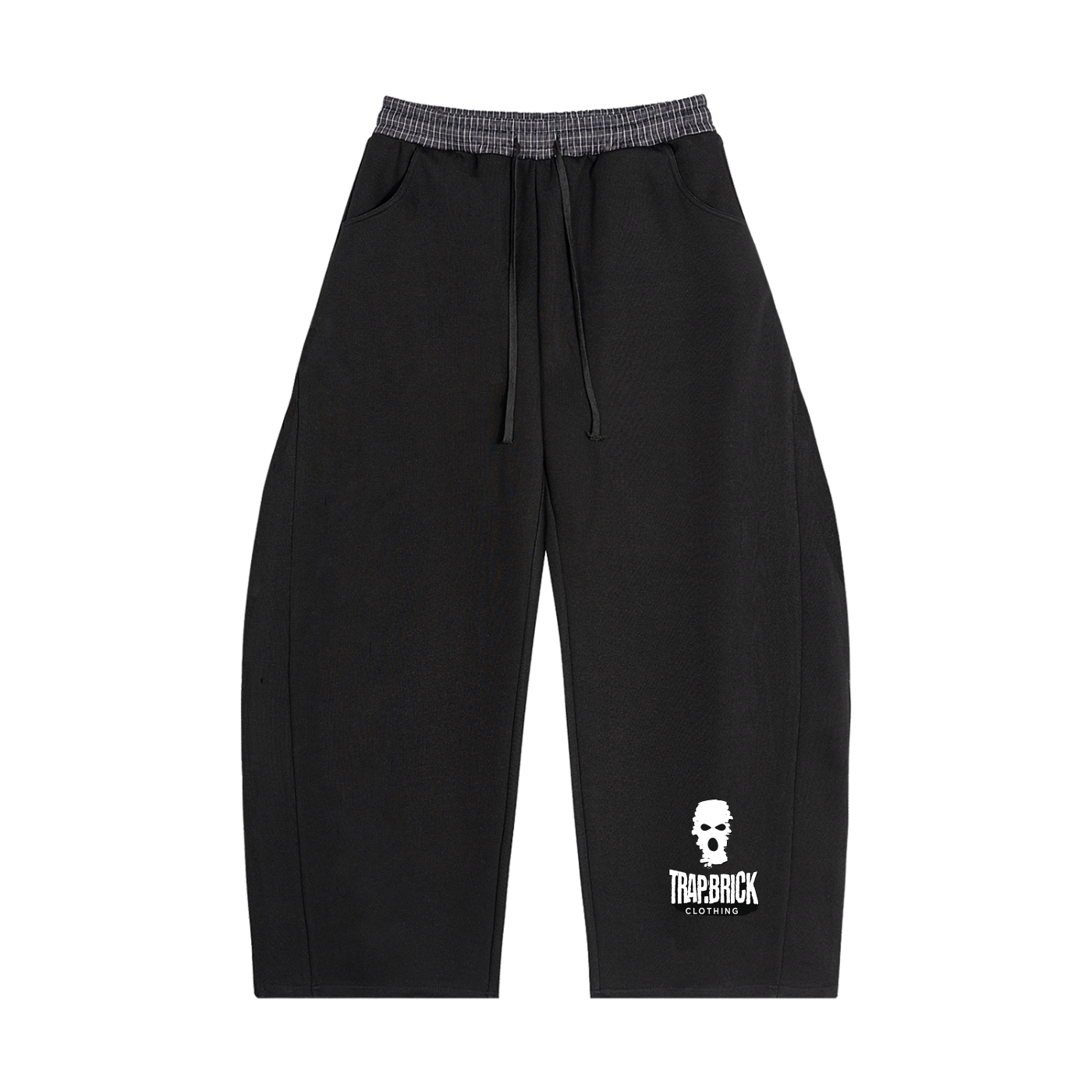 Plaid Waistband Barrel Sweatpants